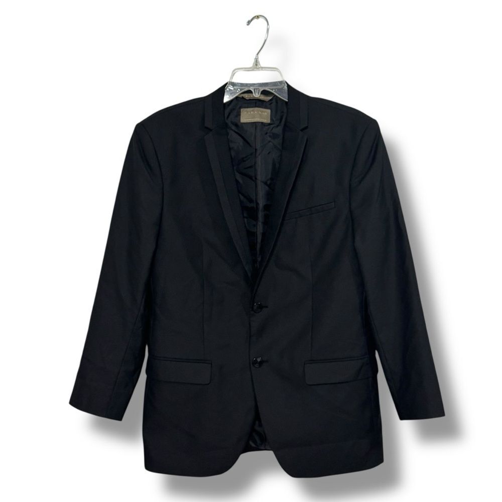 Zara Black Blazer Men Size 40  Tailored Smart Casual Model Off Duty Style